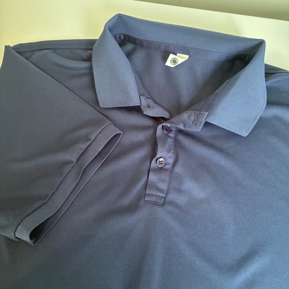 Fashion Polo Mens 3XL Navy Blue Short Sleeve Pique Knit Performance Shirt